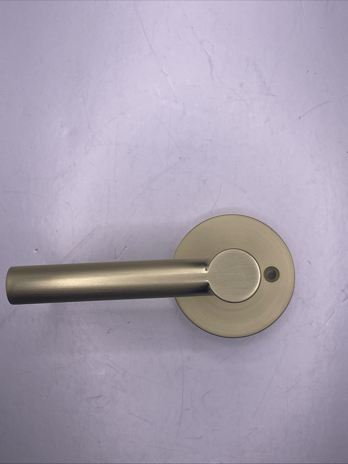 Miseno MLK5012SB Elkton Round Rod Non-Turning One-Sided Door Lever - Satin Brass