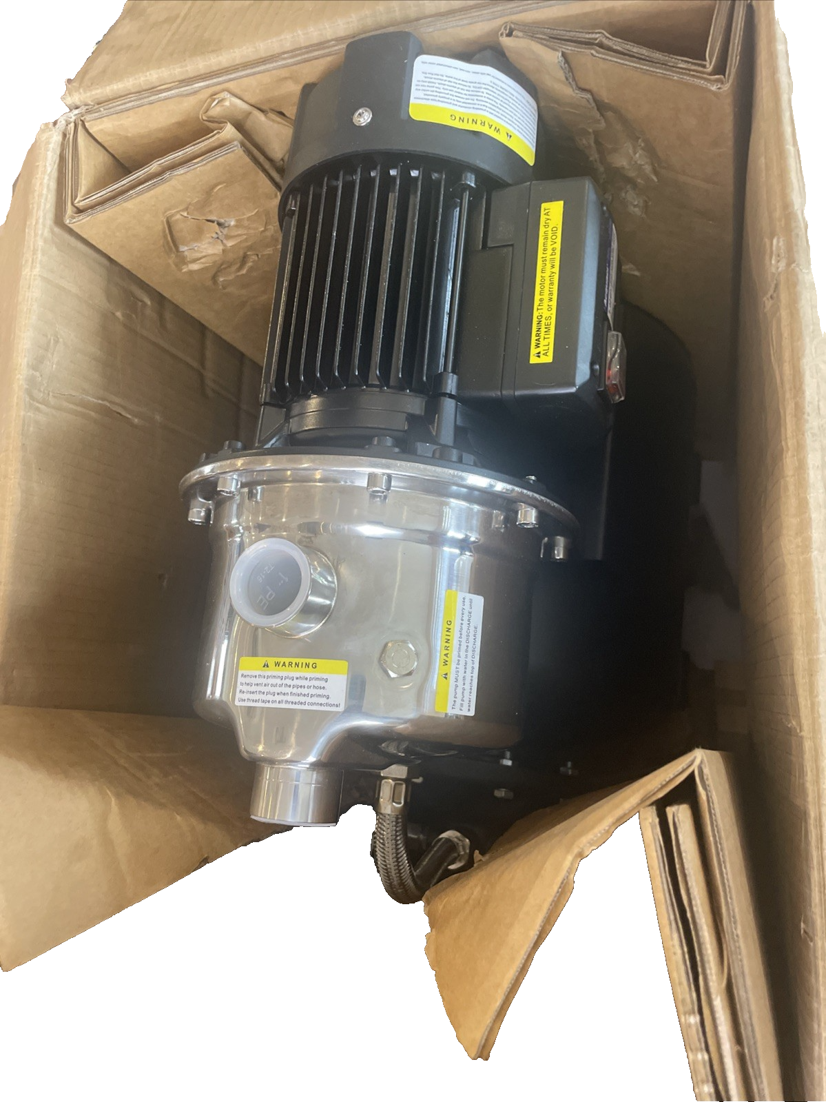 1320GPH Shallow Well Pump Stainless Steel Pump With Pressure Tank 1.6HP 115V