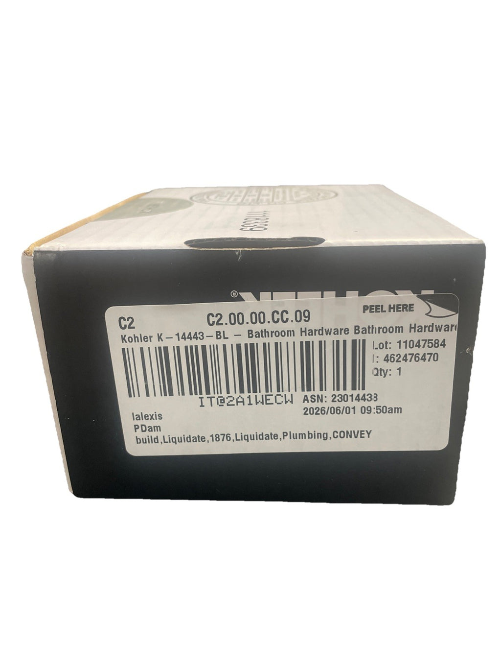 Kohler Purist Single Robe Hook - 14443-BL - Black *READ*