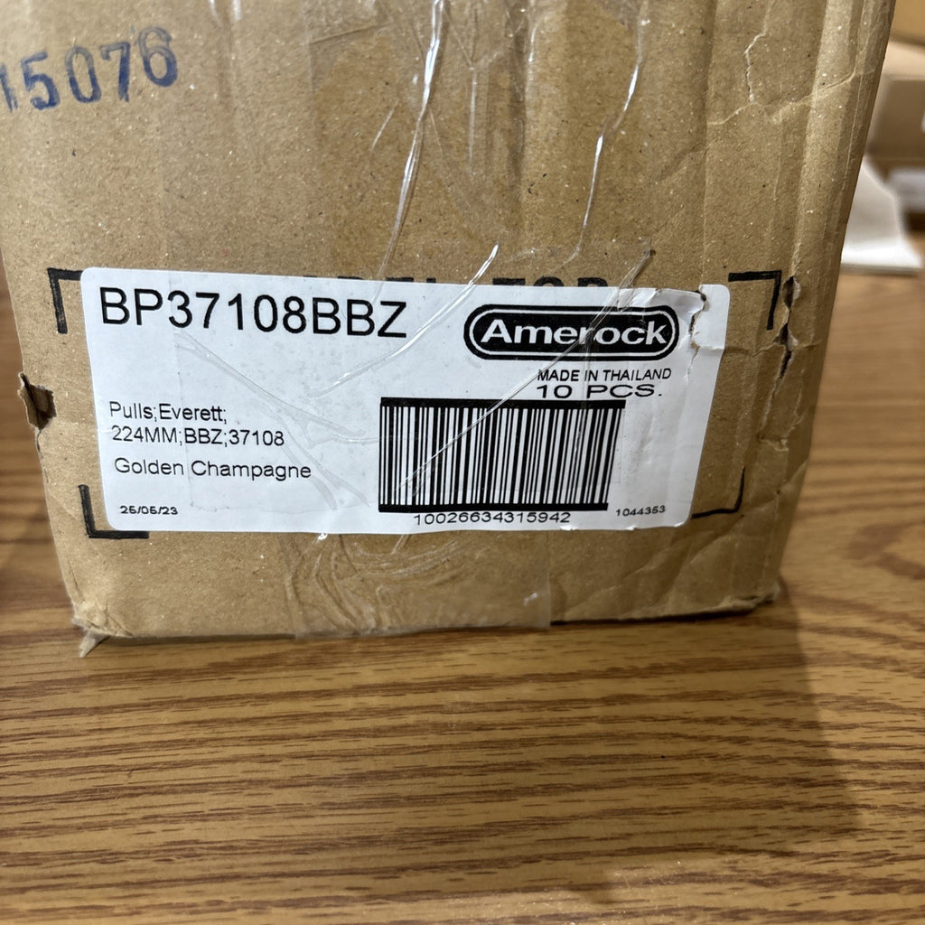 10x Amerock BP37108 Everett 8-13/16" Center to Center Bar Cabinet - Gold