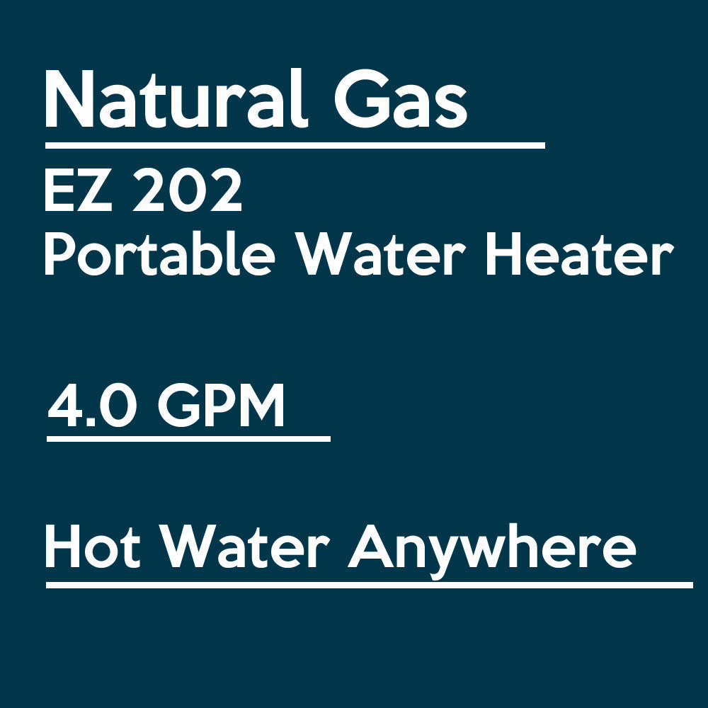 NATURAL GAS - EZ202 Portable Tankless Water Heater! FREE SHIPPING! refurbished