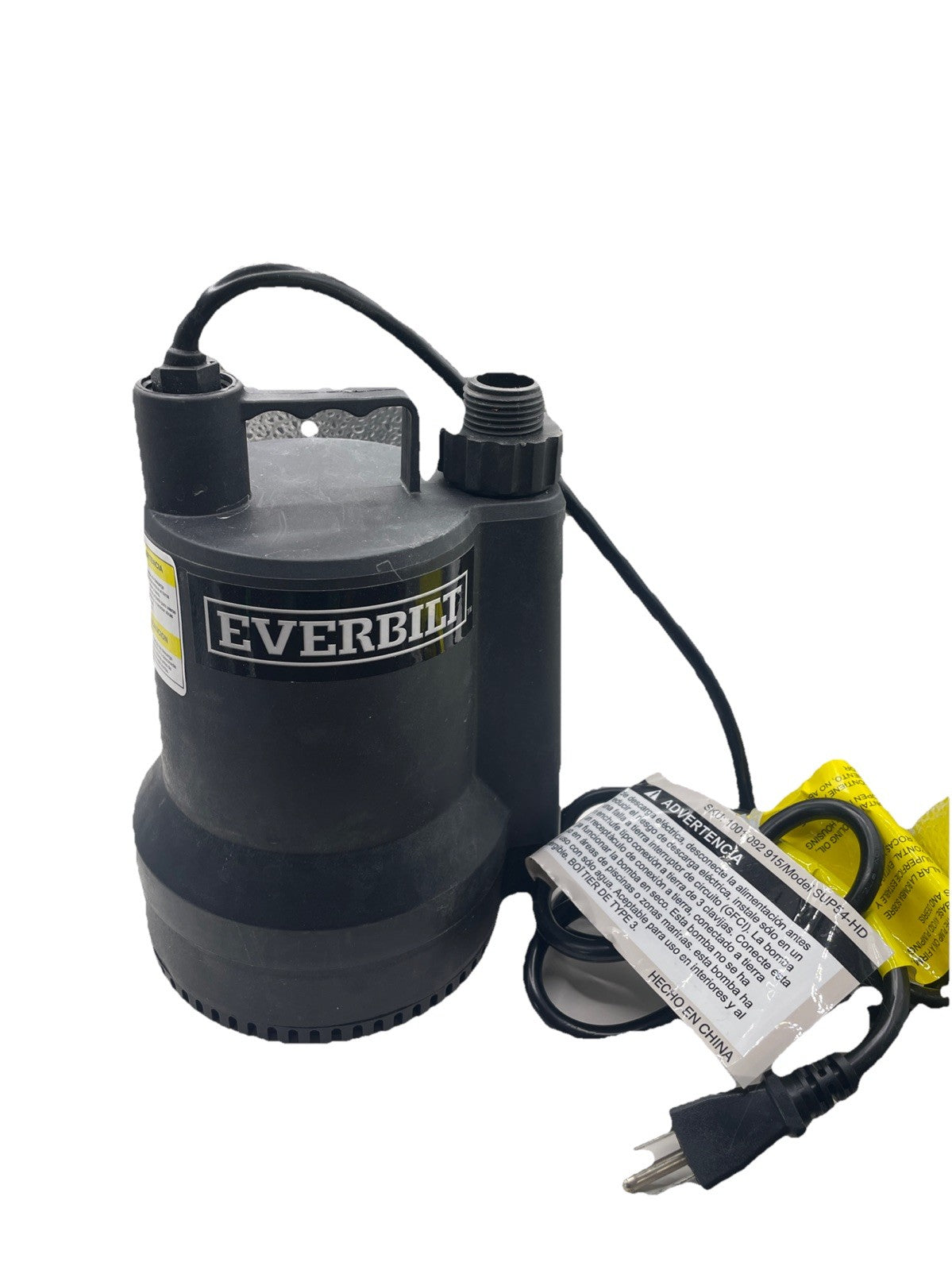 Everbilt  1/6 HP Utility Sump Pump 1680 GPH Plastic Submersible SUP54-HD