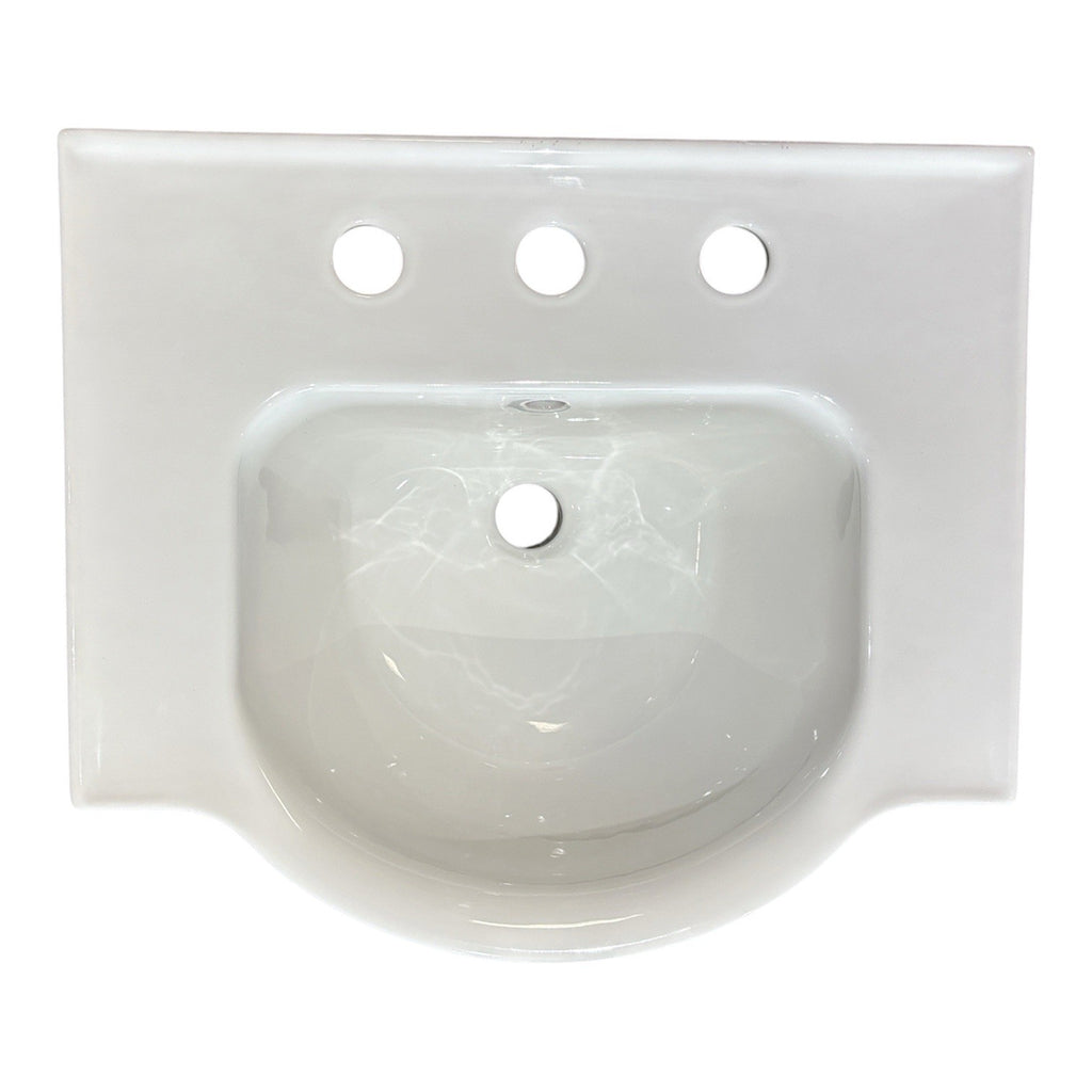 Kohler K-5247-8-0 Veer 21" Pedestal Bathroom Sink With Three Holes- Sink Only