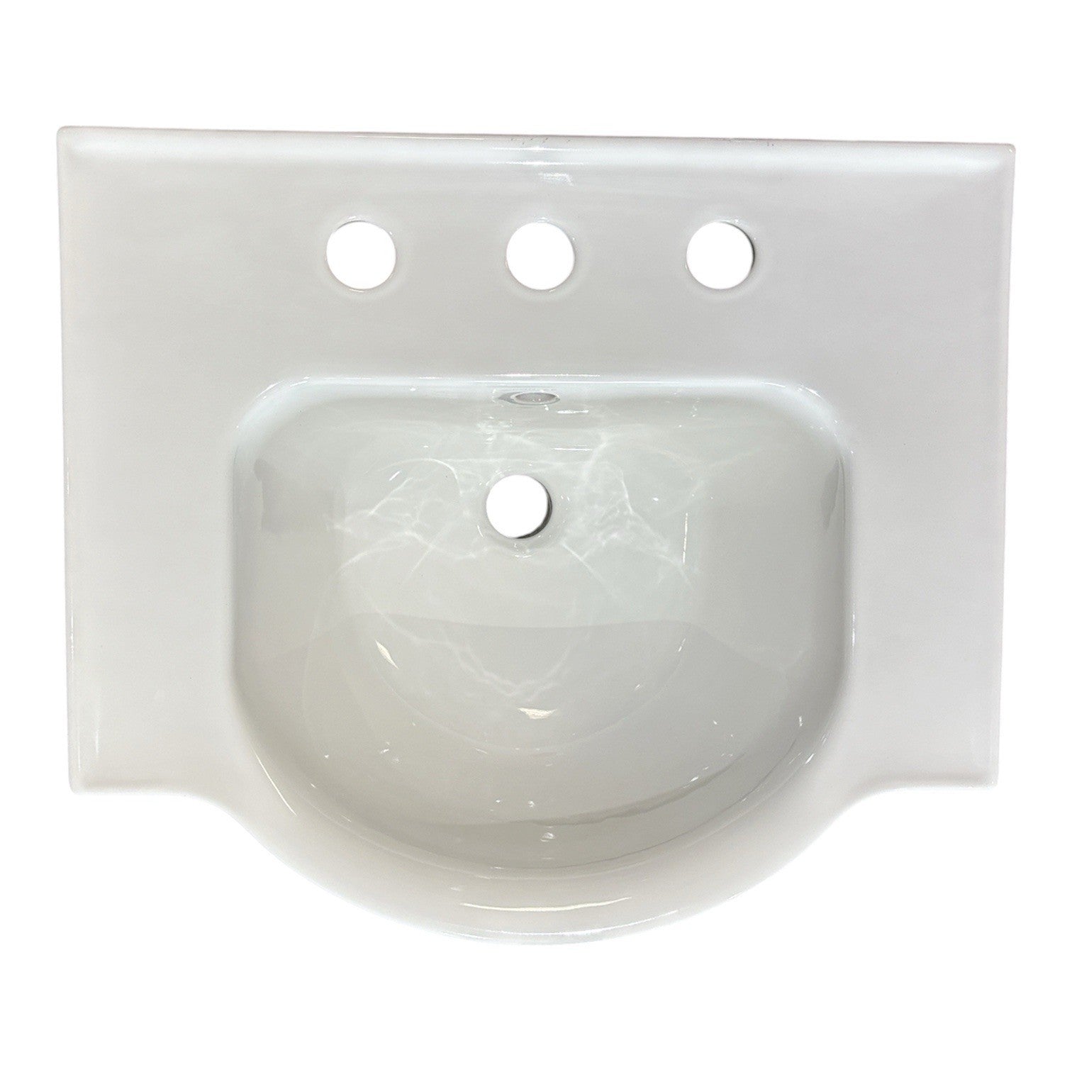 Kohler K-5247-8-0 Veer 21" Pedestal Bathroom Sink With Three Holes- Sink Only