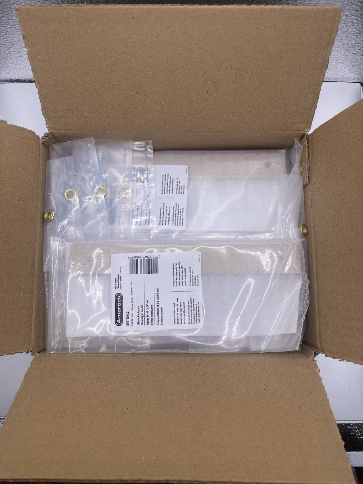 Amerock BP37764CZ Ladera 6-5/16" Center Rectangle Pull Plate - Lot Of 10