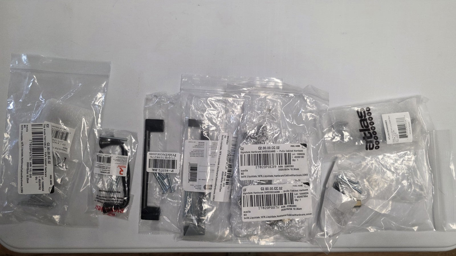 Amerock Matte Black Cabinet Pulls - Lot Of 8 Miscellaneous 