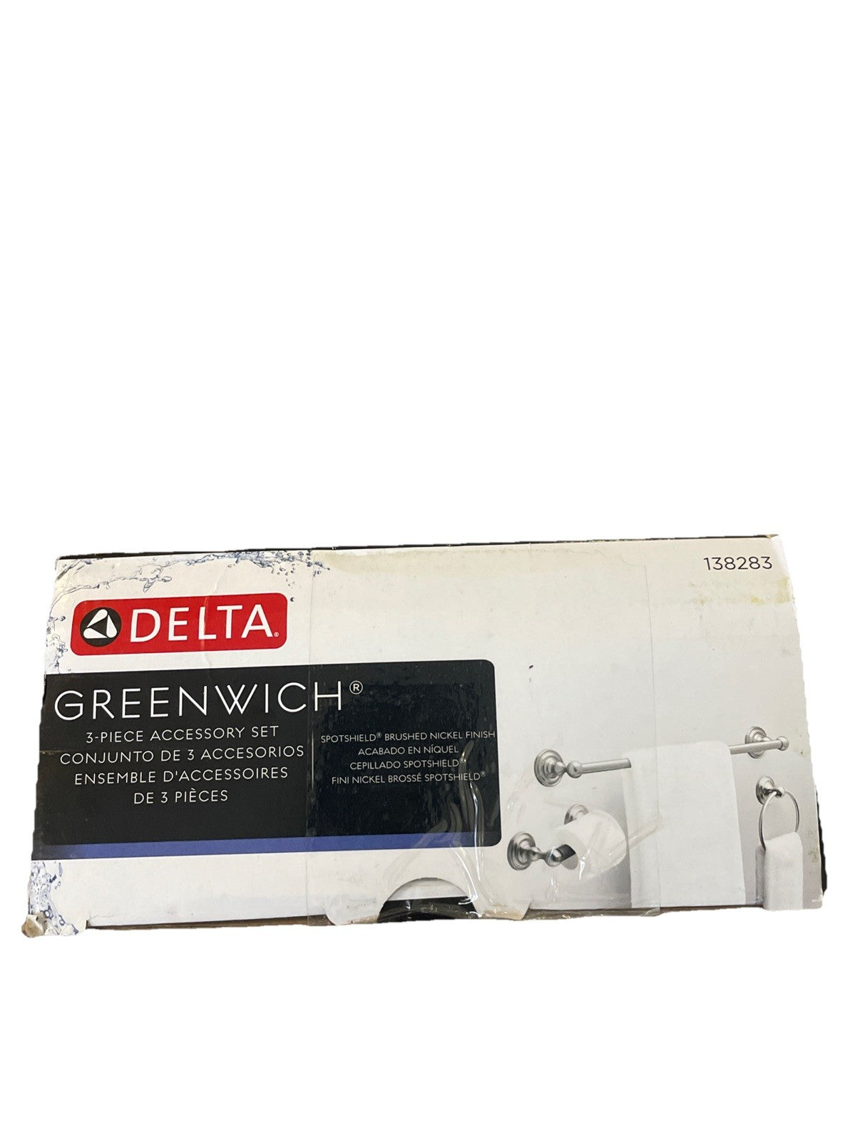 Delta Greenwich 3-Piece Bath Accessory Towel Bar Kit in Brushed Nickel 138283