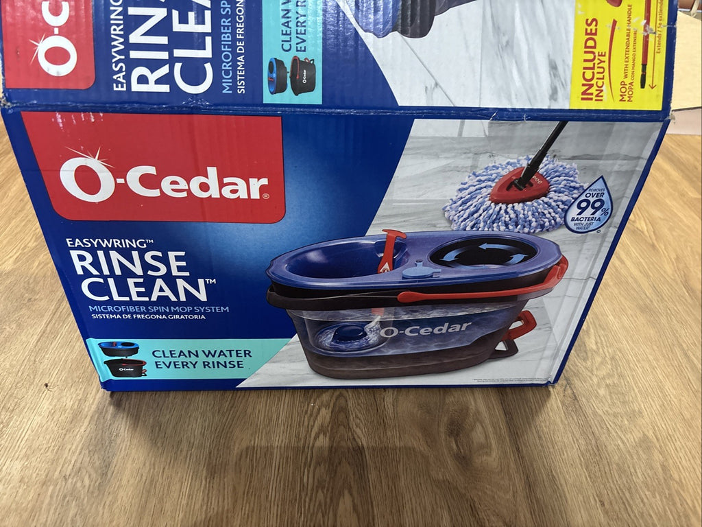 O-Cedar Easywring Rinseclean Microfiber Spin Mop & Bucket Floor Cleaning System,