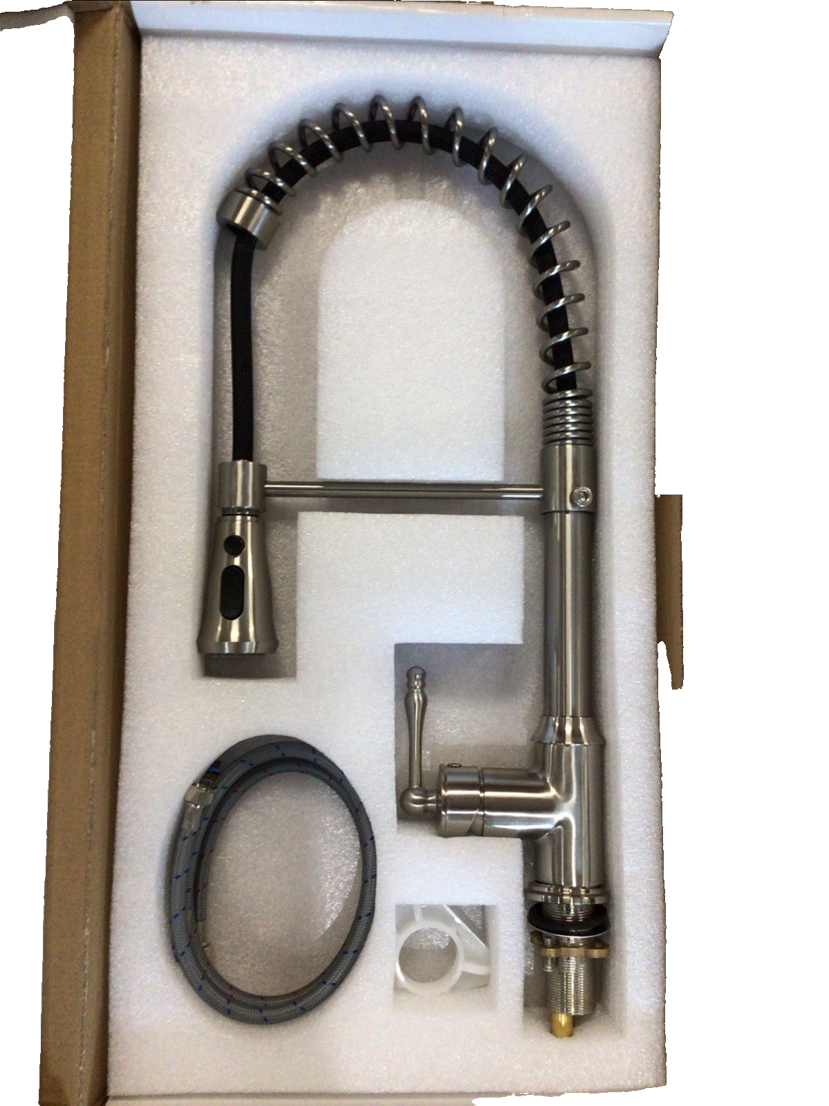 AKDY Single-Handle Pull-Down Sprayer Kitchen Faucet Brushed Nickel Kf0011