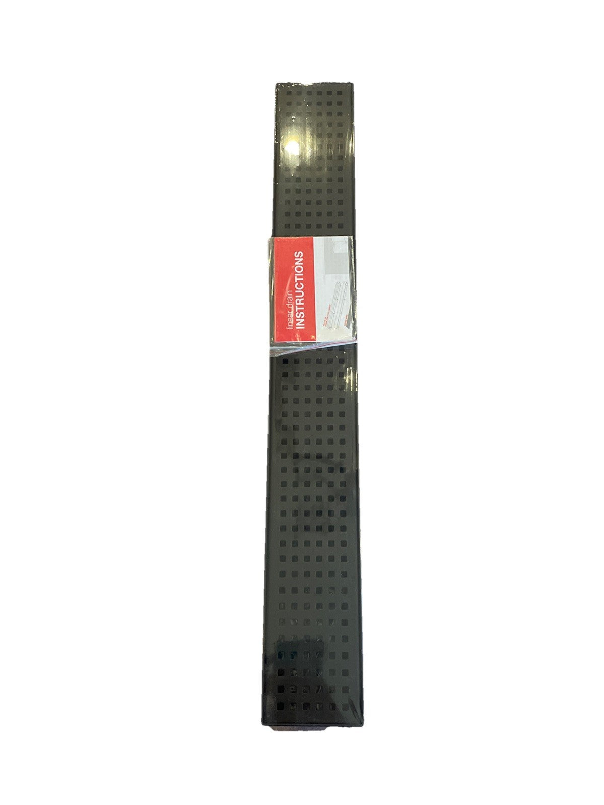 Oatey Designline 24 inch 24” SS Linear Shower Drain Square Grate - Matte Black