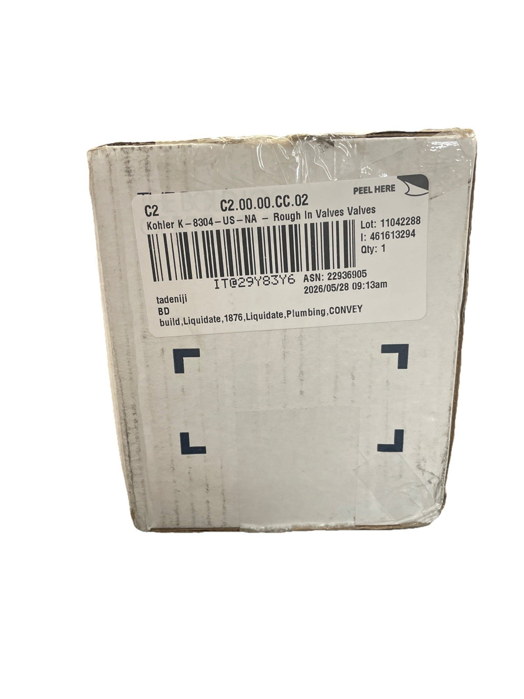 Kohler K-8304-US-NA Rite-Temp Pressure Valve with Service Stops *READ*
