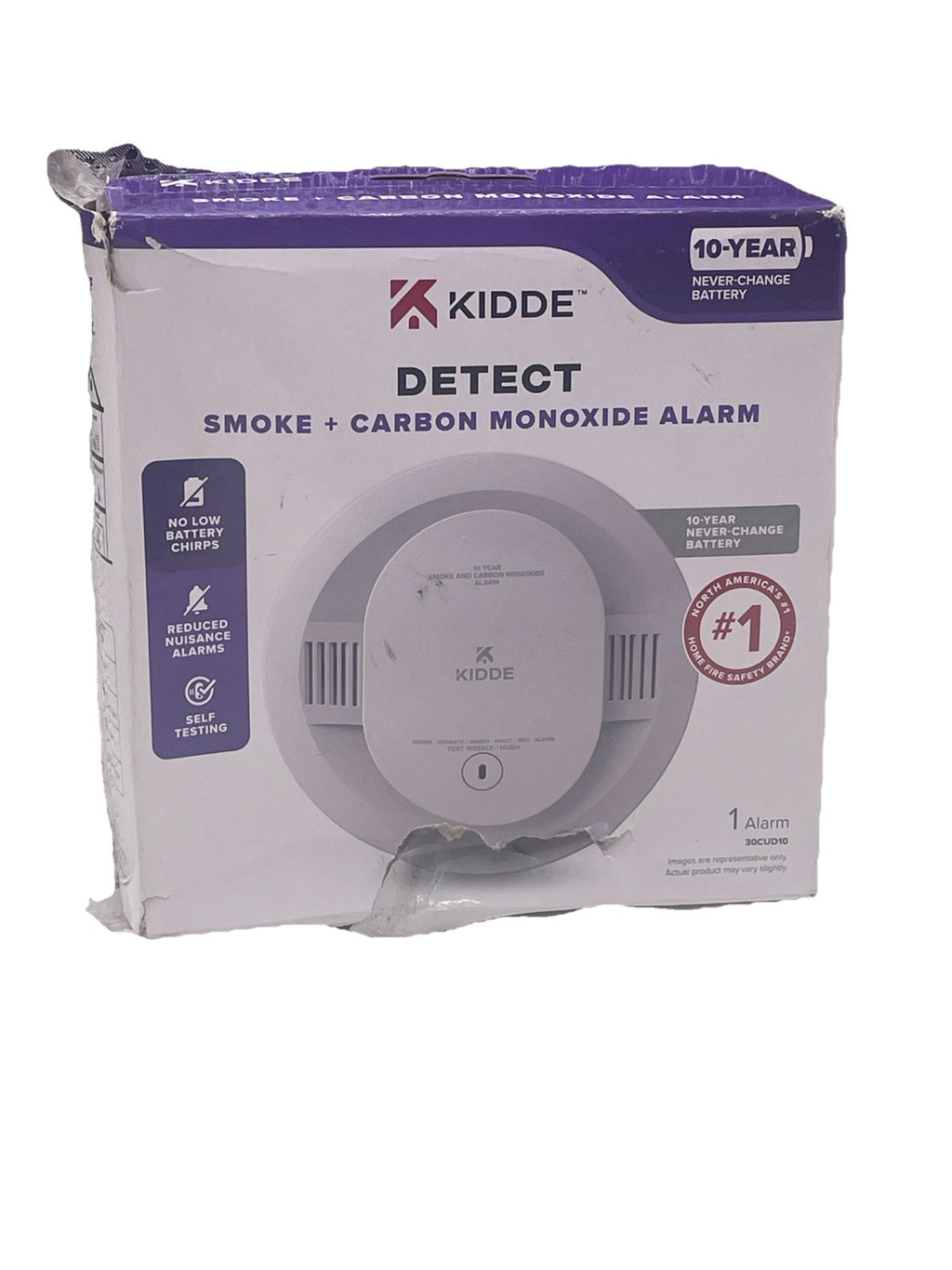 Kidde Detect Smoke + Carbon Monoxide Alarm 10-Year Battery 30CUD10