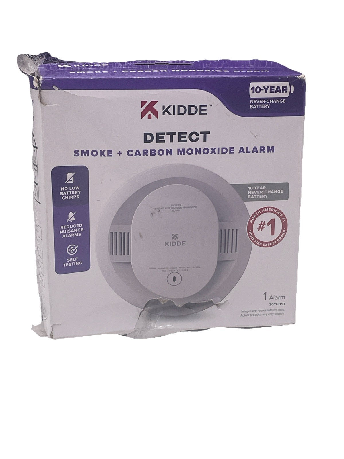 Kidde Detect Smoke + Carbon Monoxide Alarm 10-Year Battery 30CUD10