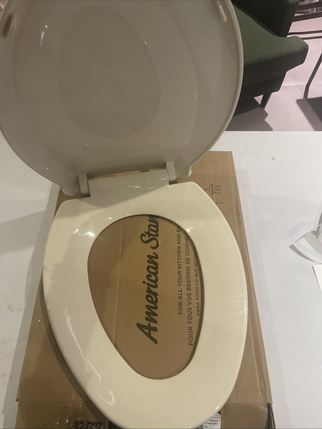 American Standard 5257A65MT.021 Cardiff Elongated Closed Front Toilet Seat, Bone