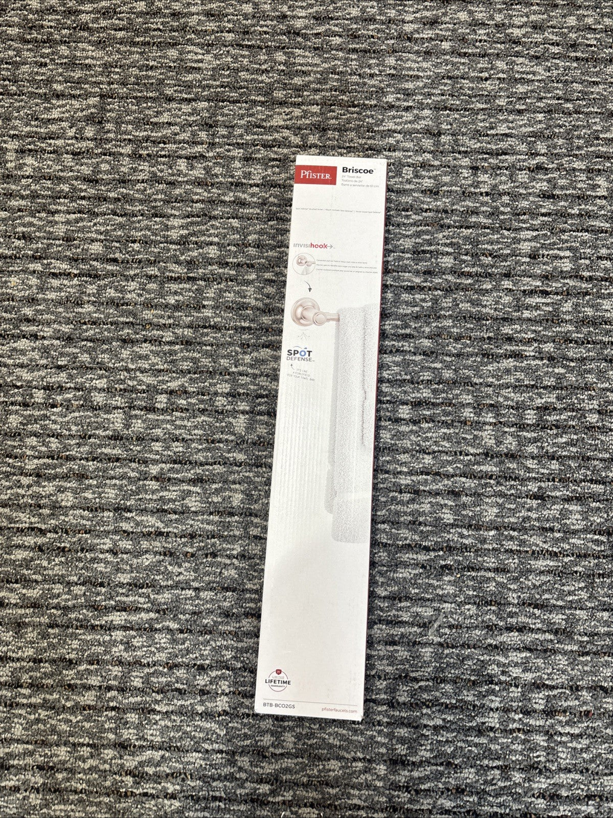Pfister Briscoe 24 in. Wall Mounted Single Towel Bar in Brushed Nickel