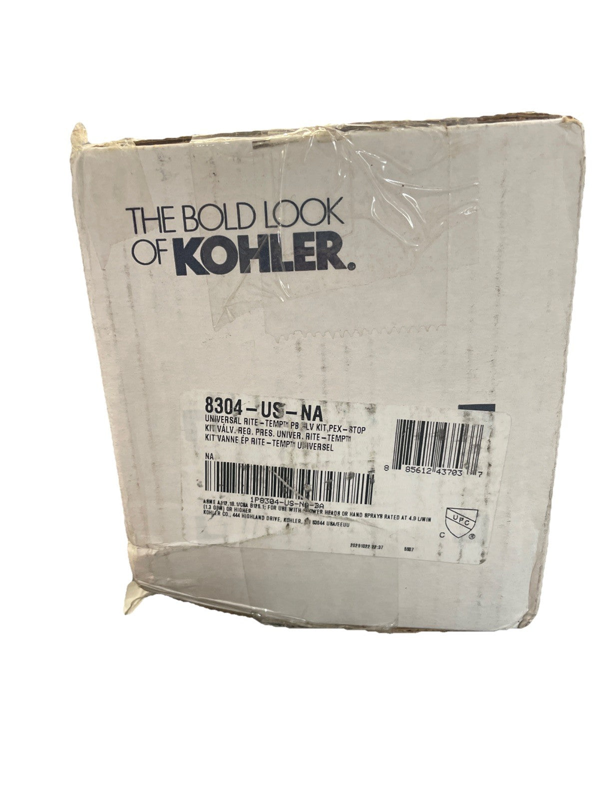 Kohler K-8304-US-NA Rite-Temp Pressure Valve with Service Stops *READ*