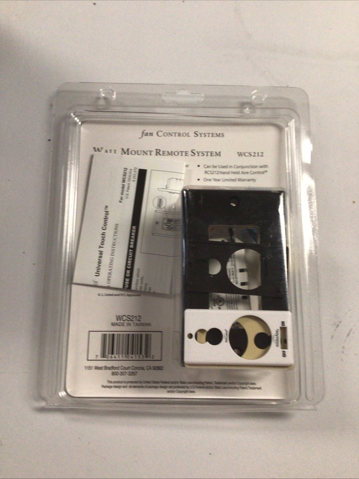 MinkaAire WCS212 Aire Control Wall Mount Remote System Control Ceiling Fan New