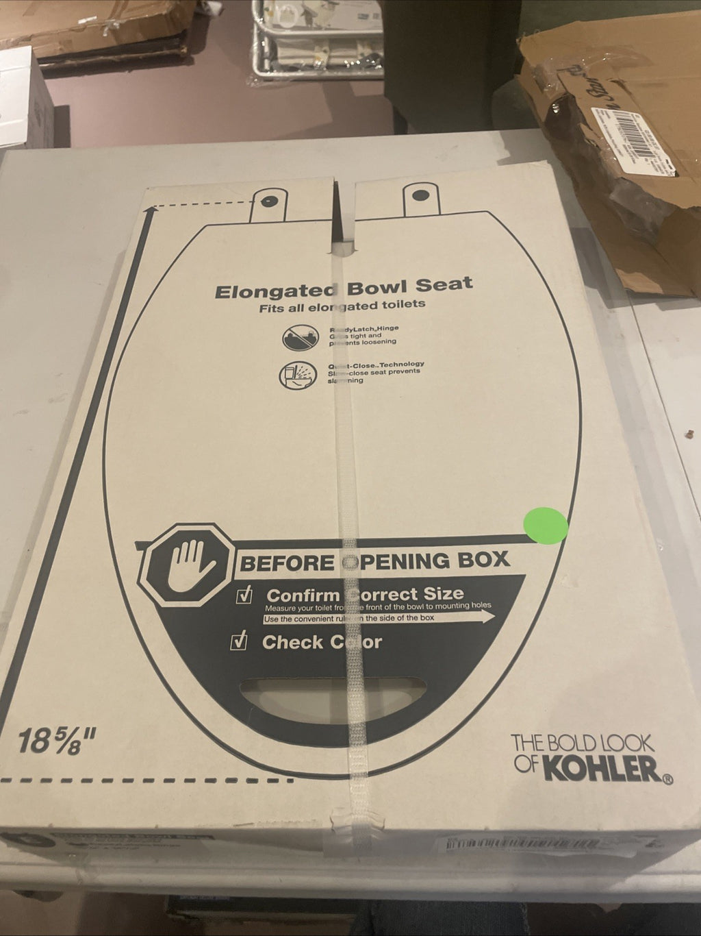 NEW Kohler 4636-RL-96 Cachet Ready Latch Quiet Close Elongated Toilet Seat