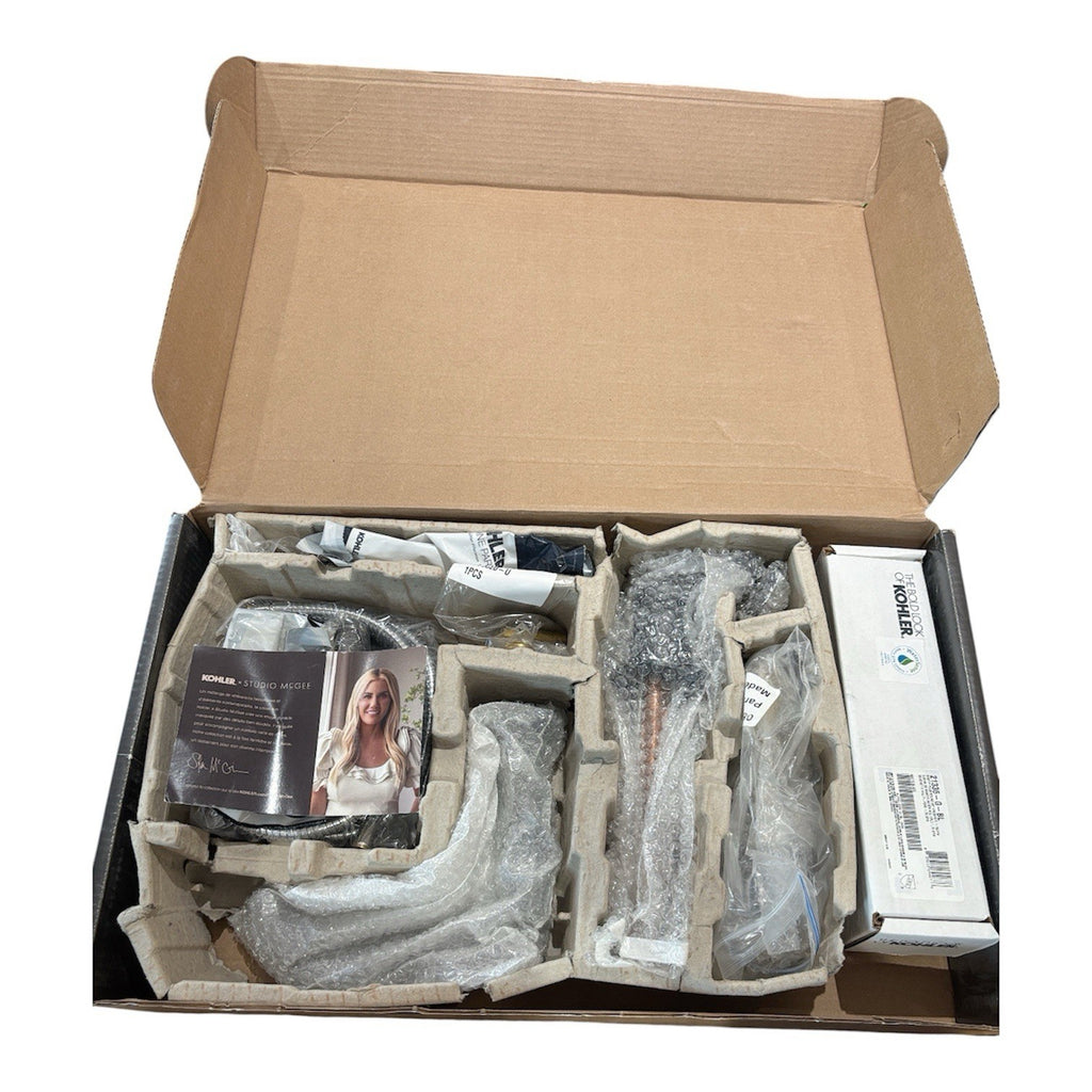 Kohler K-35913-4-BL Castia Roman Tub Filler & Diverter w/ Hand Shower - Matte Bl