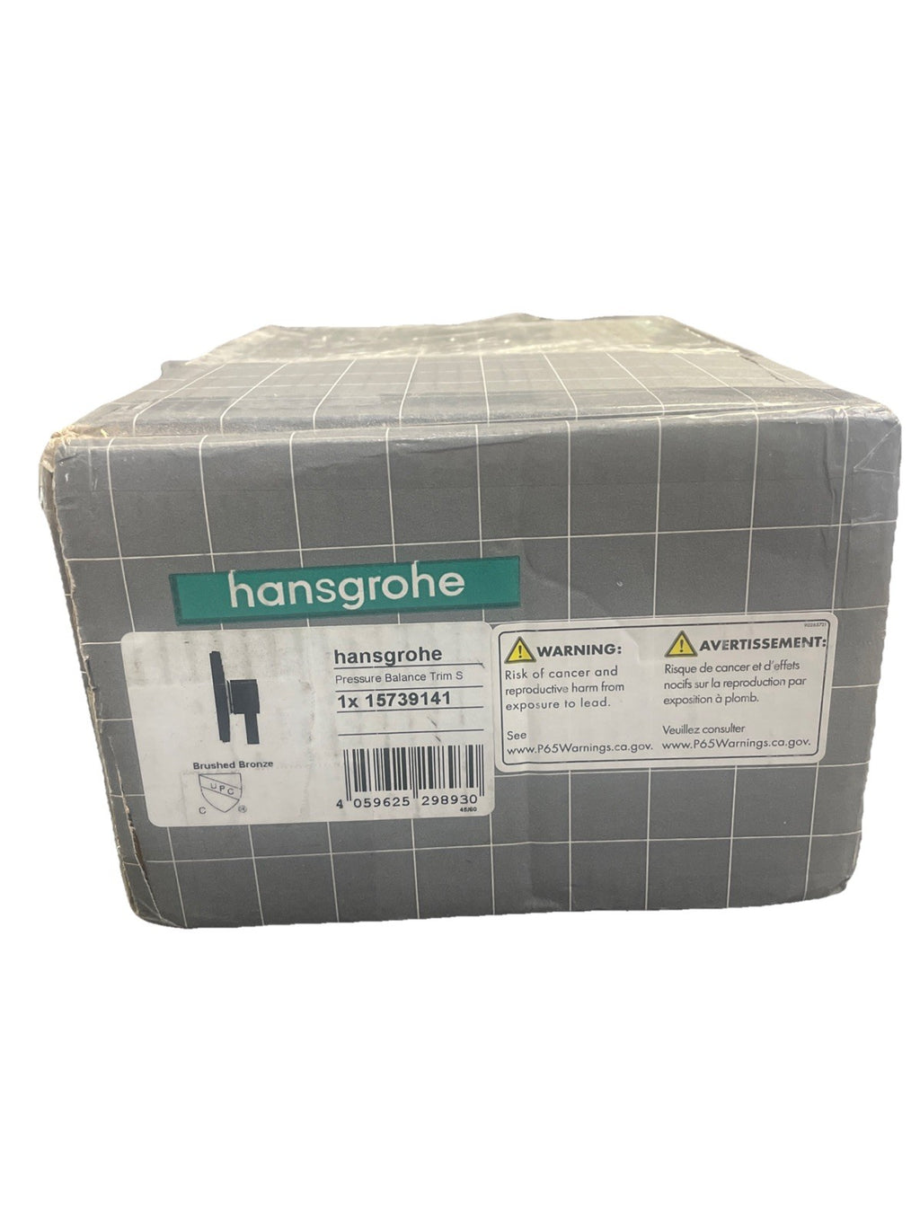 Hansgrohe 15739141 Ecostat S Pressure Balanced Valve Trim in Brushed Bronze
