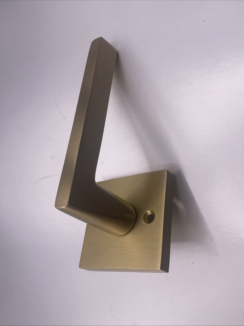 EMTEK 5110HLORHUS4 Square Rosette Passage Set Helios Satin Brass Handle Lever