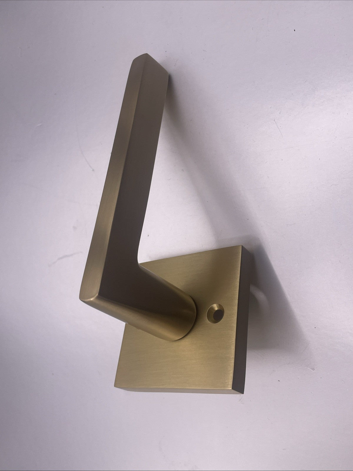 EMTEK 5110HLORHUS4 Square Rosette Passage Set Helios Satin Brass Handle Lever