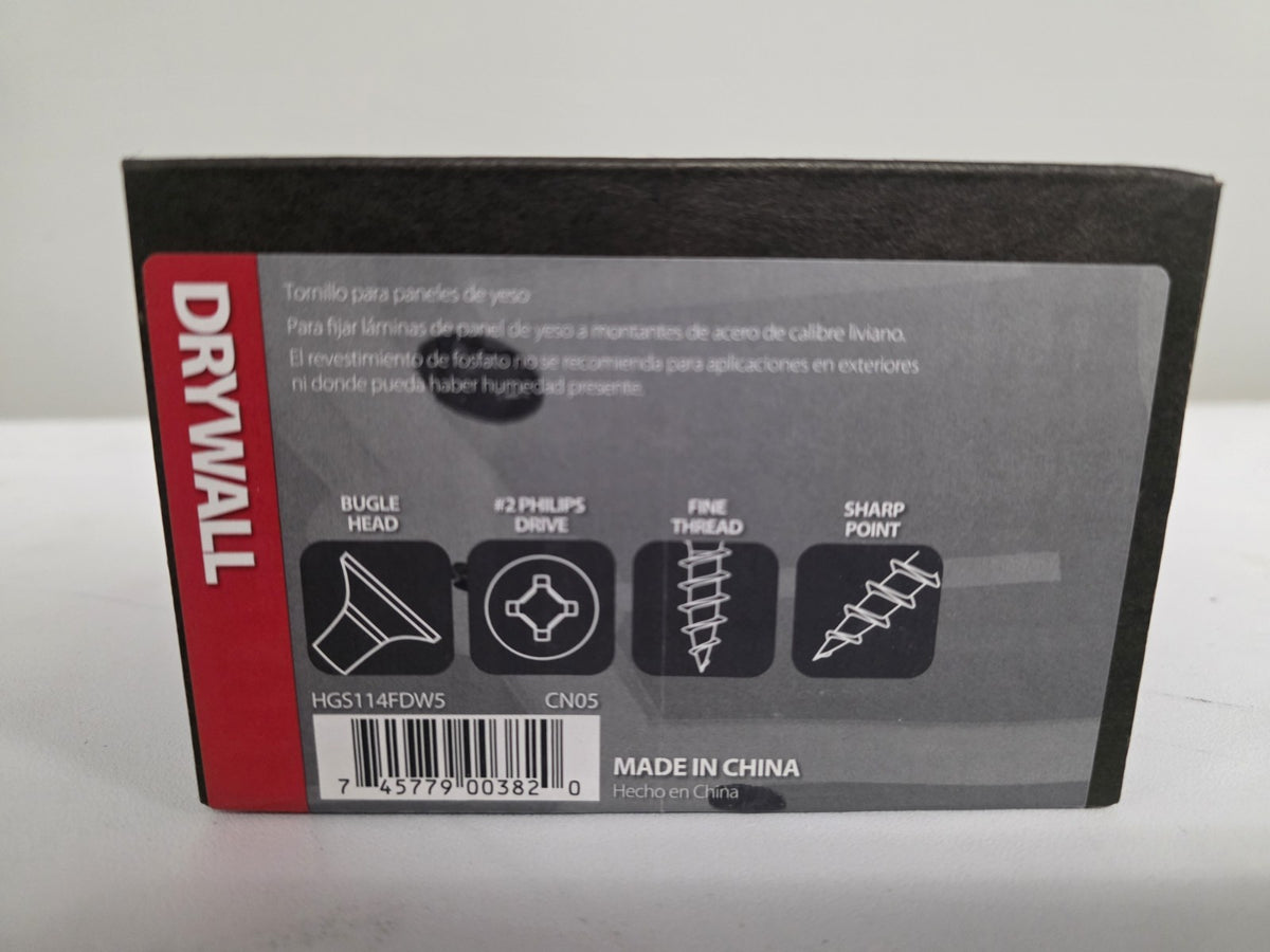 Huttig Grip Drywall Screw 1-1/4 in x 6 Fine Thread Phillips Drive 5lb Screws
