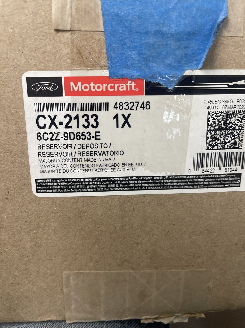 Genuine Ford 2004-2008 E-150 E-250 E-350 Super Duty Vapor Canister 6C2Z-9D653-E