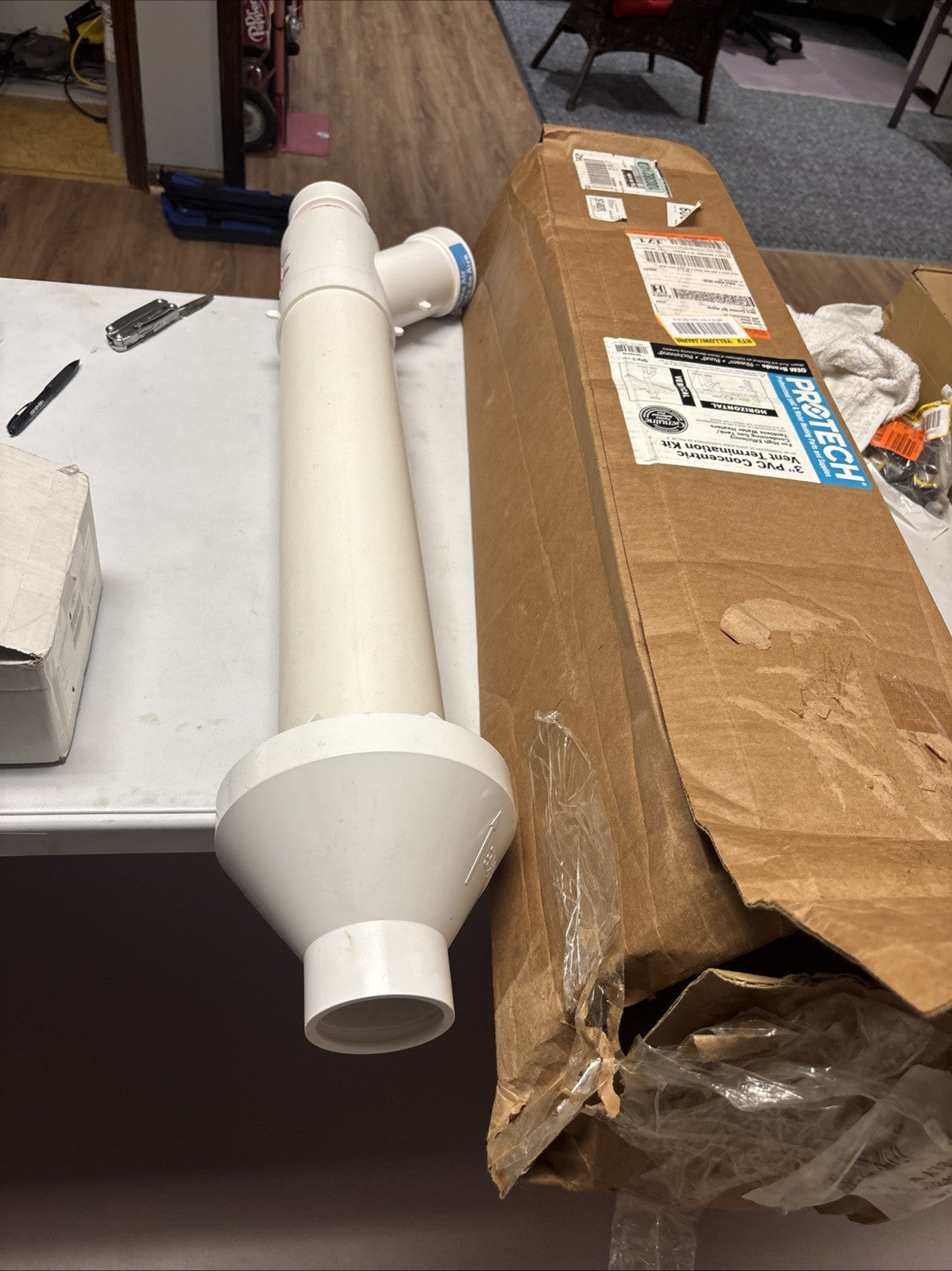 PROTECH SP20245 3" PVC Concentric Vent Termination Kit Rheem Open Box