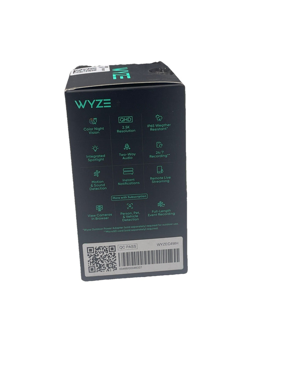Wyze Cam v4 - White - 2.5K HD Indoor/Outdoor Camera NEW IN BOX