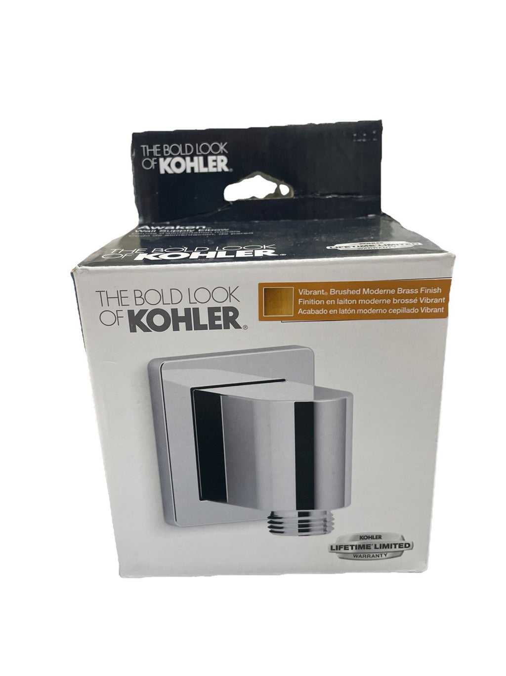 Kohler K-98350-2MB Awaken Wall Supply Elbow - Vibrant Brushed Moderne Brass