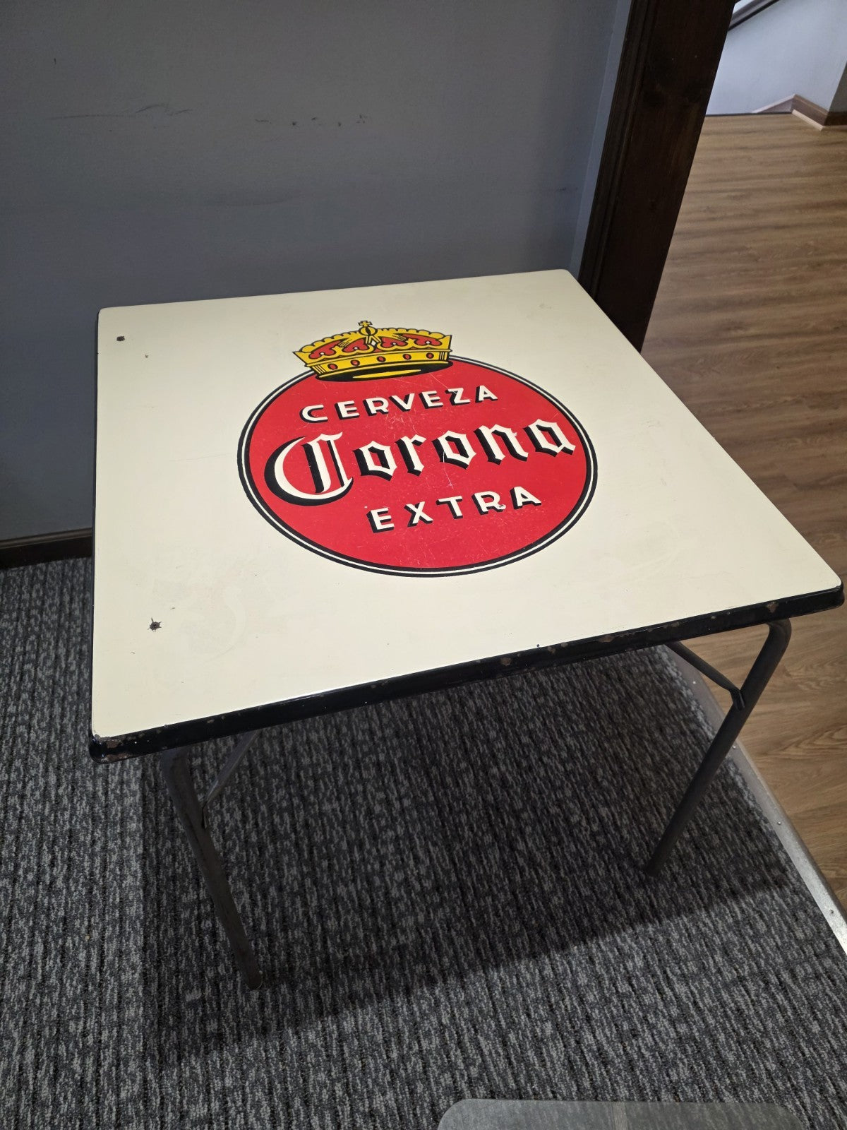 Corona Beer  Metal Table with Legs Mexican Restaurant  Bar 29x29 Beer RARE