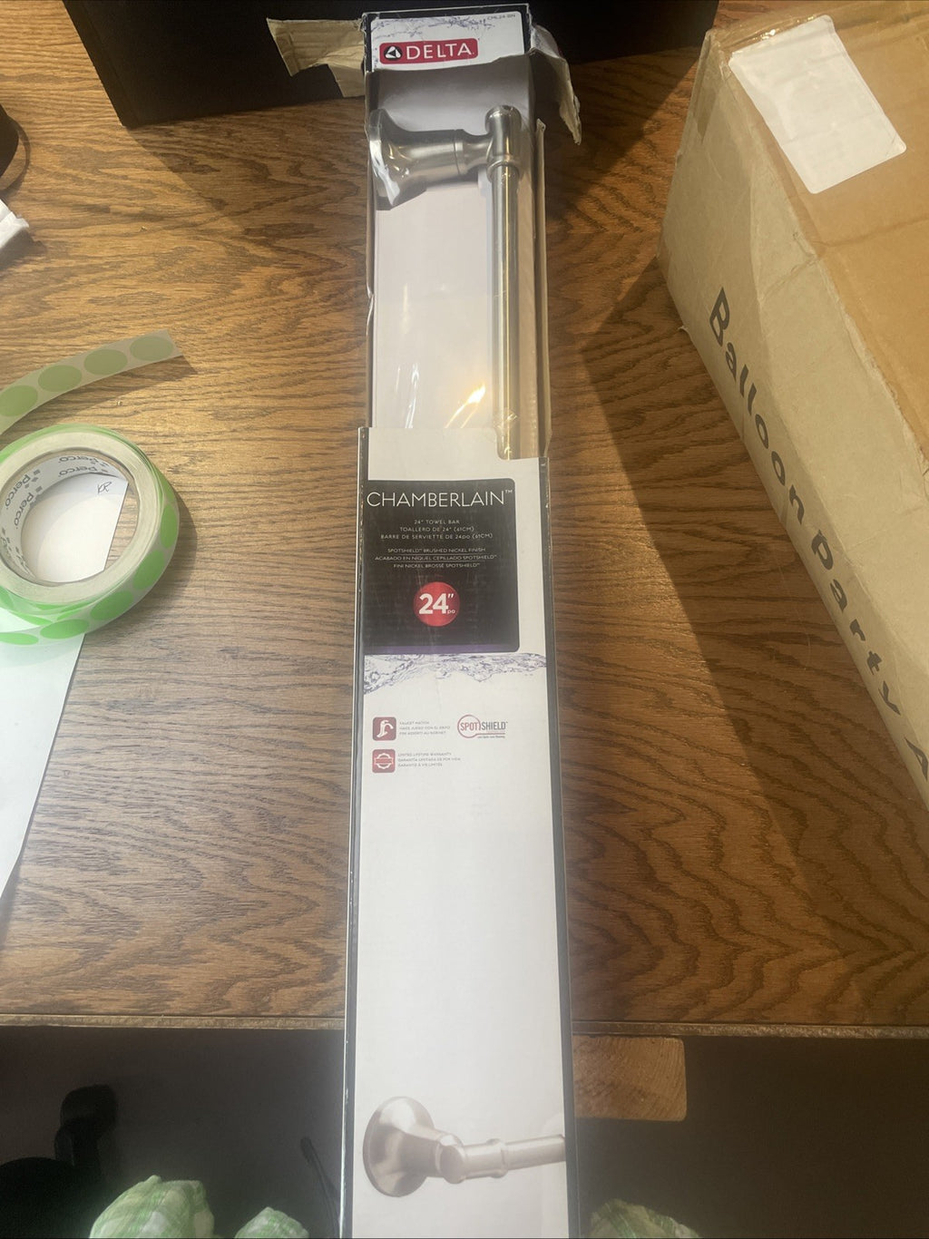 Delta Chamberlain 24 in Towel Bar Spotshield Brushed Nickel CML24-BN - NEW