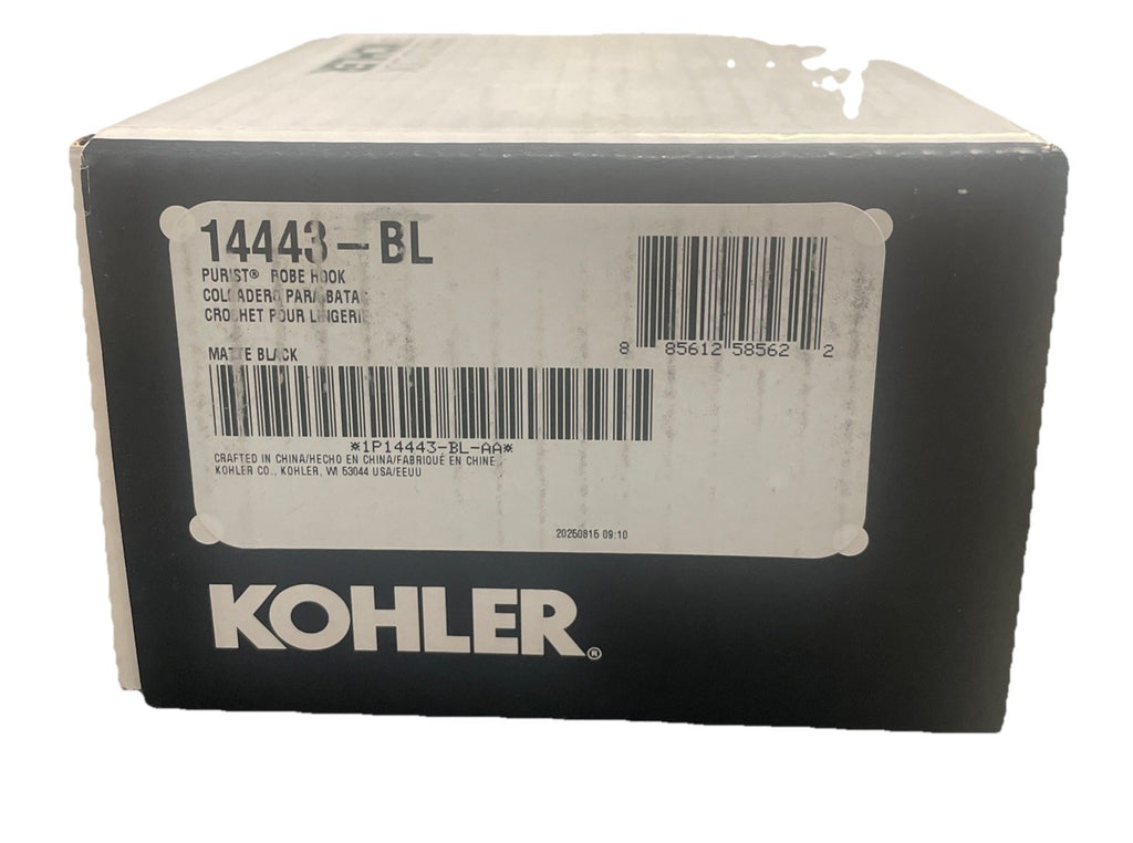 Kohler Purist Single Robe Hook - 14443-BL - Black *READ*