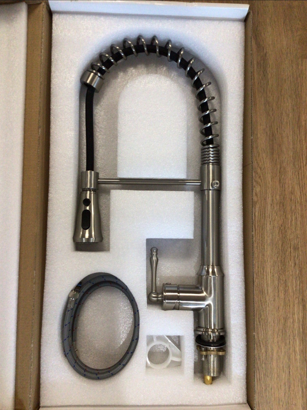AKDY Single-Handle Pull-Down Sprayer Kitchen Faucet Brushed Nickel Kf0011