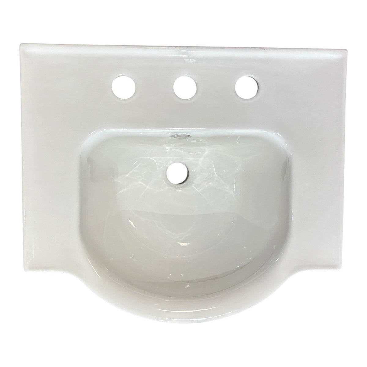Kohler K-5247-8-0 Veer 21" Pedestal Bathroom Sink With Three Holes- Sink Only