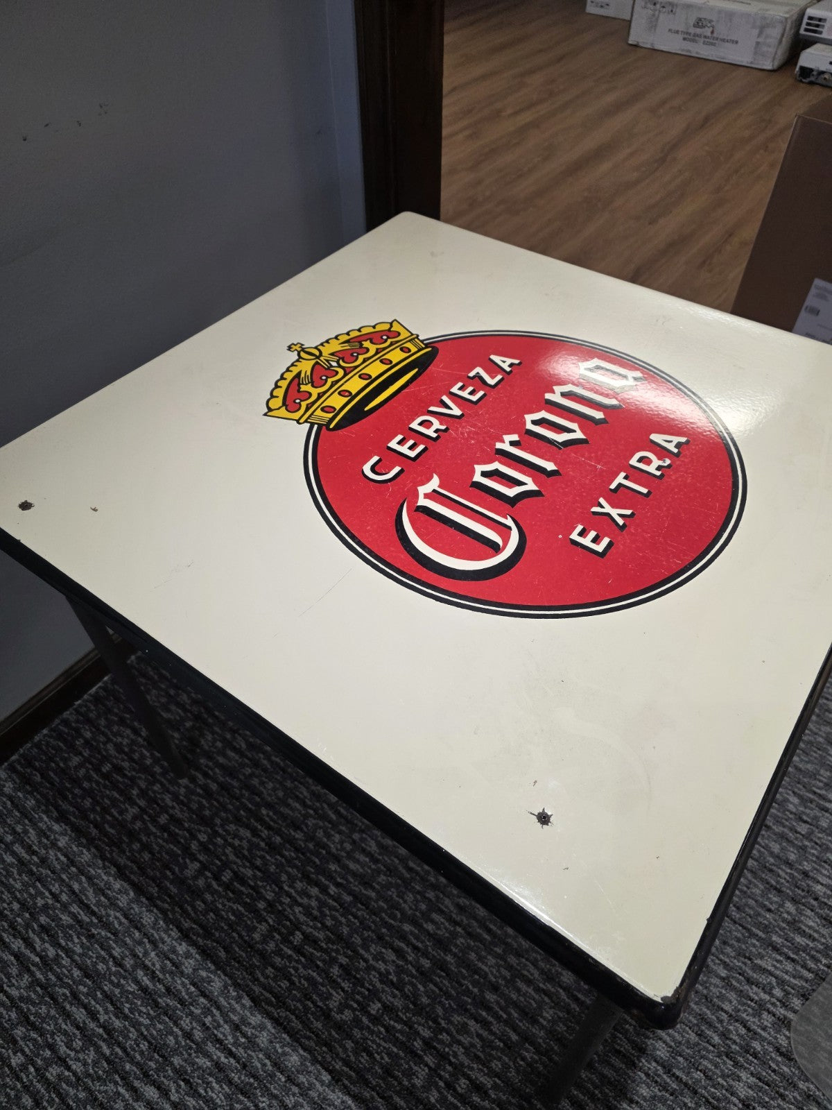 Corona Beer  Metal Table with Legs Mexican Restaurant  Bar 29x29 Beer RARE