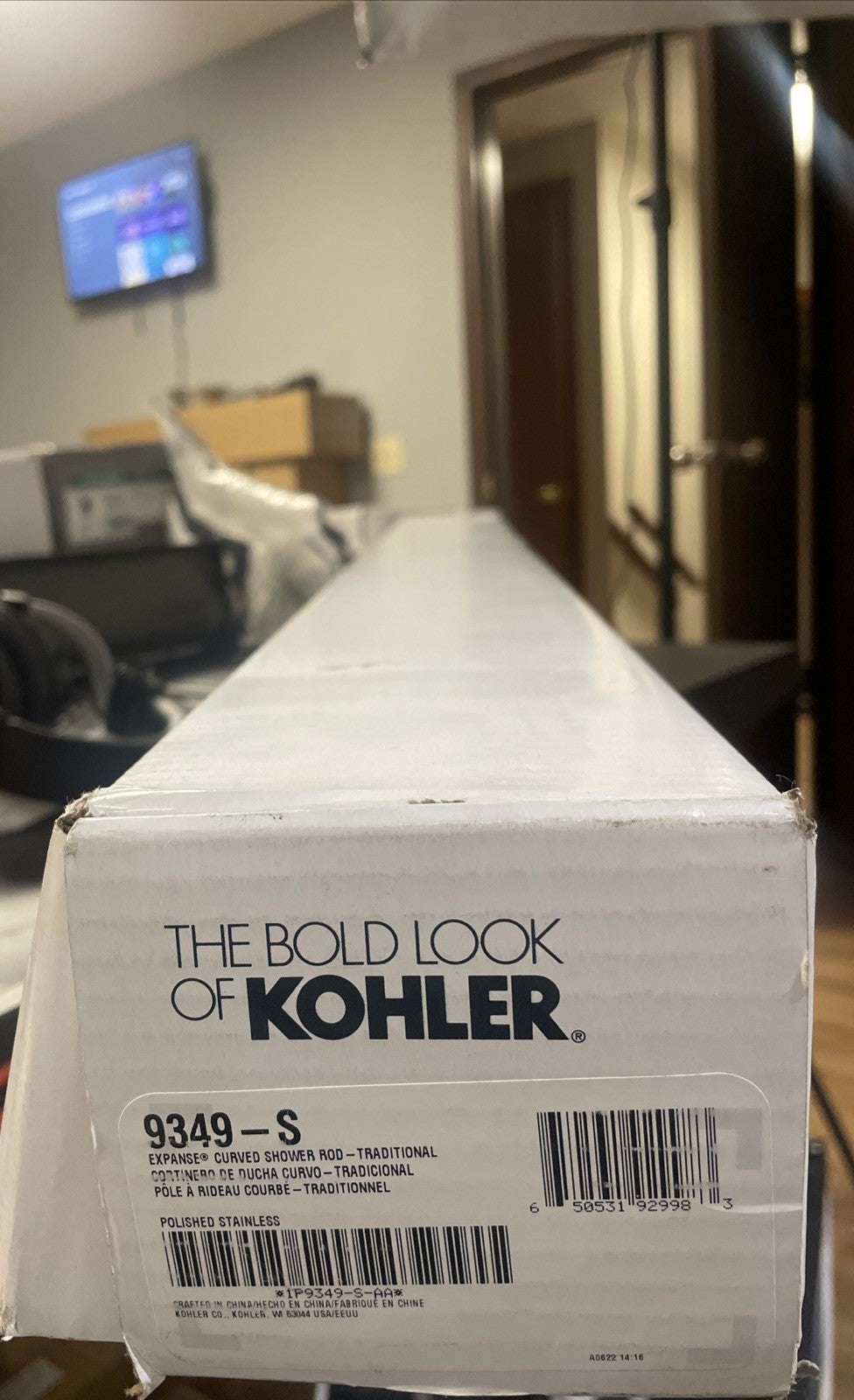 Kohler K-9349-S Expanse Shower Rod Polished Stainless
