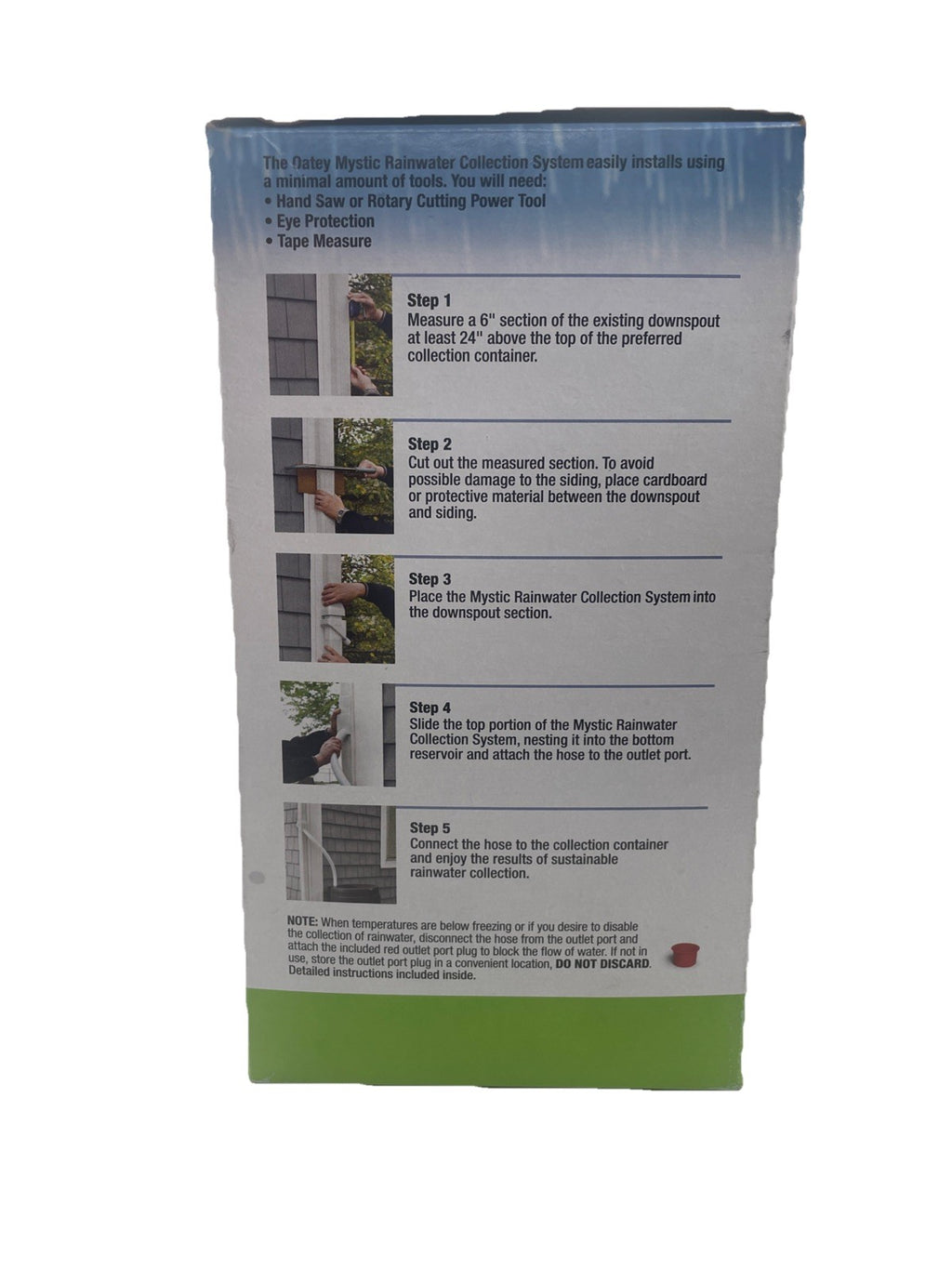 Oatey 14209 Mystic 2 in. x 3 in. White Rainwater Collection System