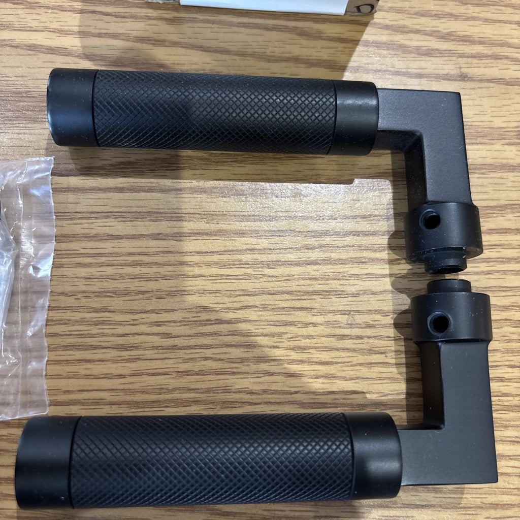 Baldwin L030.MR L030 Gramercy Knurled Pair of Door Levers - Black