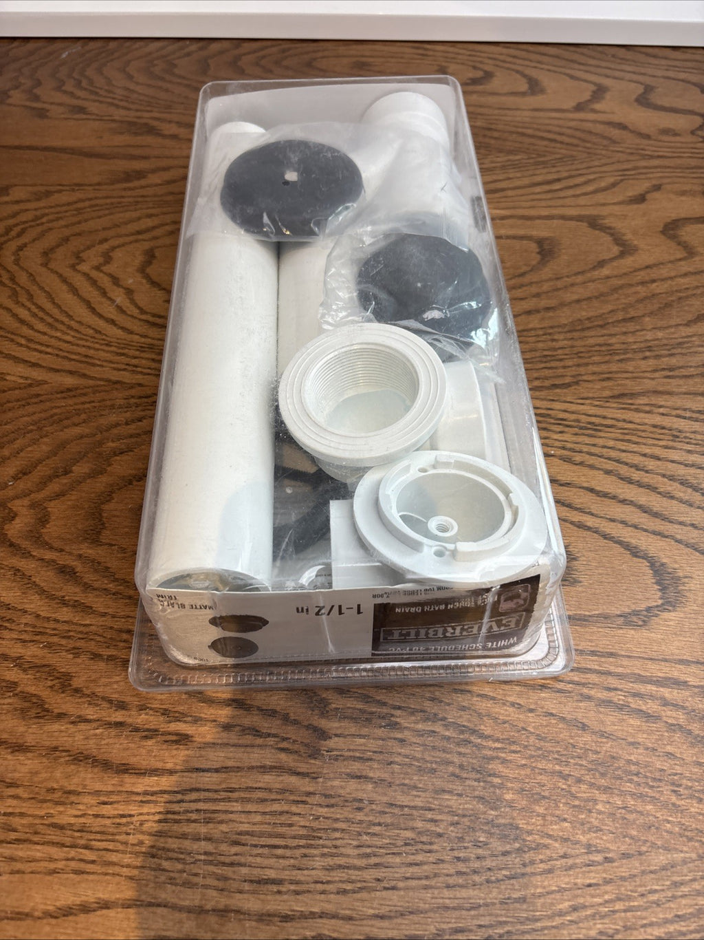 Everbilt Easy Touch 1 1/2 in White PVC Pipe Bath Drain Matte Black