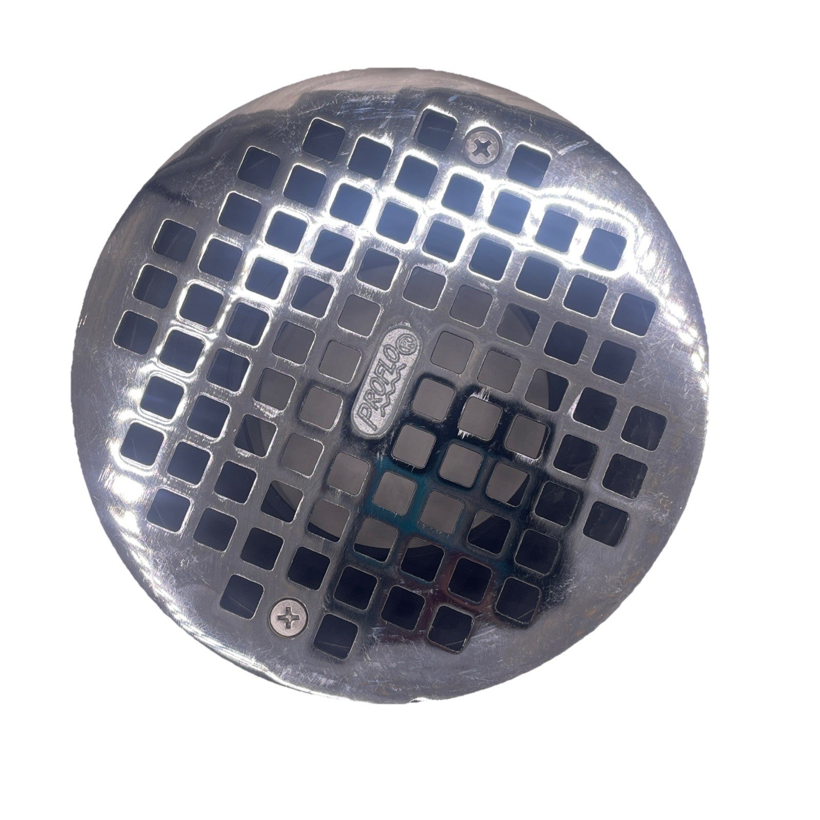 PROFLO PF42845 6" Plated Grate with 4" Adjustable Drain - Chrome - Open *READ*