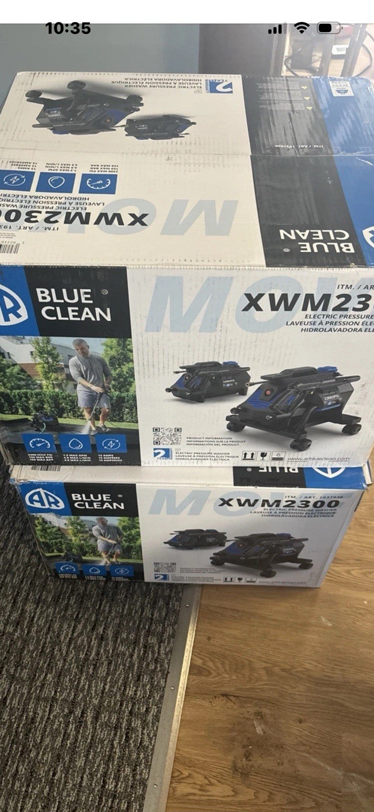 AR Blue Clean Portable Electric Pressure Washer 2300 PSI 1.3 GPM XWM2300