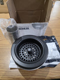 Kohler K-8801-BL Duostrainer Basket with Sink Drain and Tailpiece, Matte Black