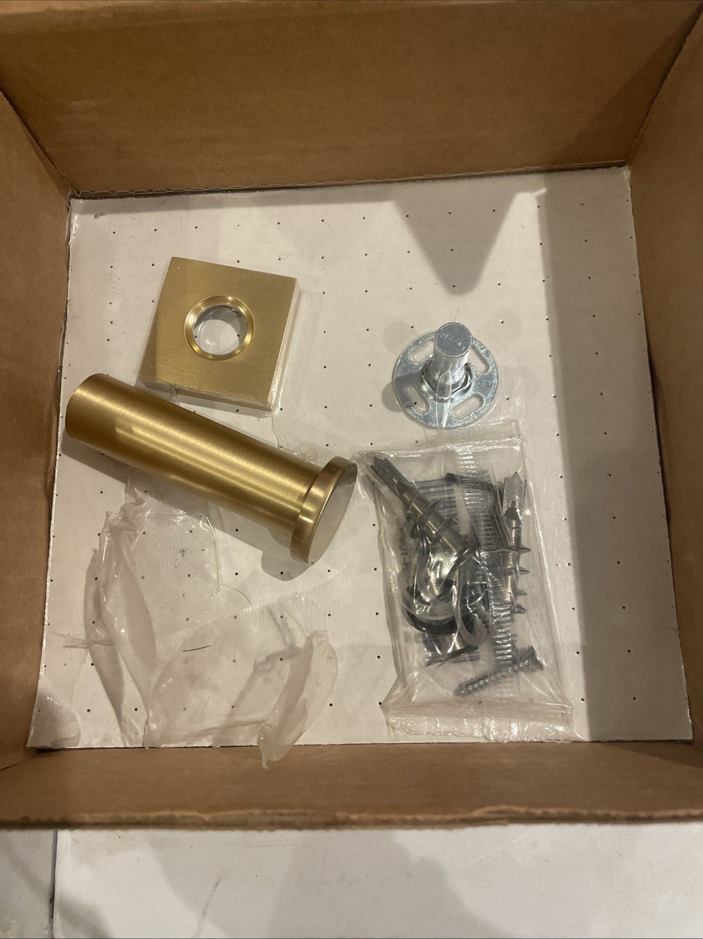 EMT - 386807 - Small Square Hook in Satin Brass