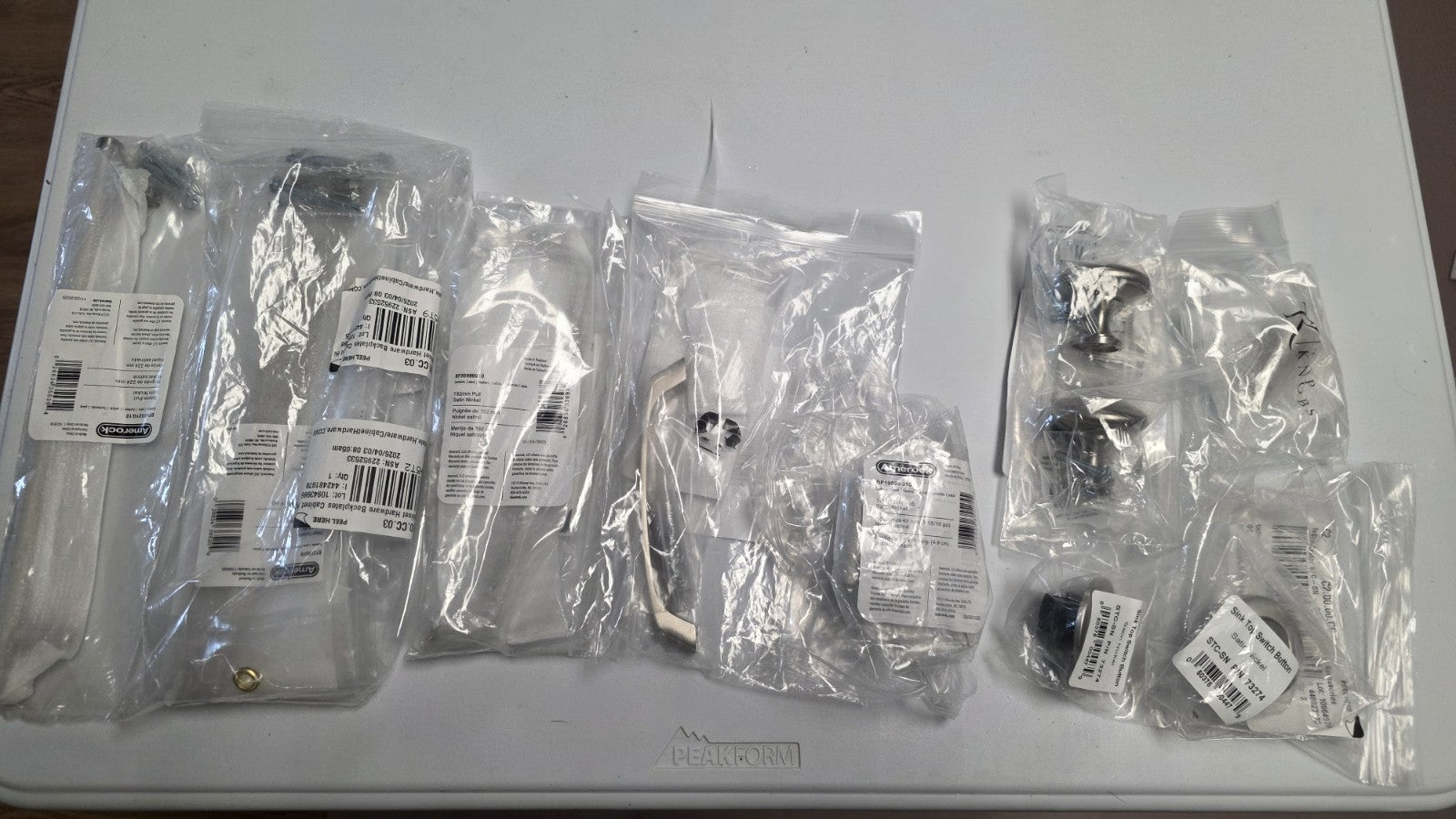 Lot of 10 Amerock Satin Nickel Pulls And Backplates Miscellaneous - New