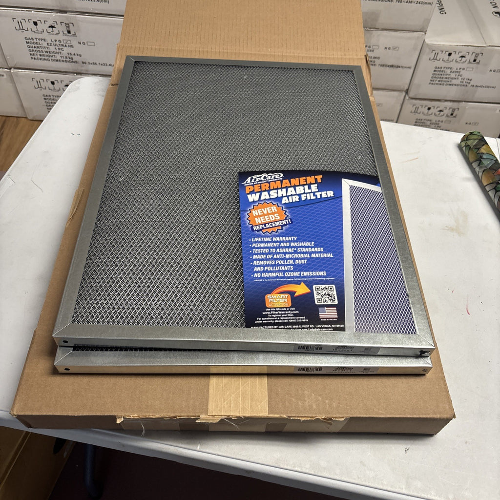 (QTY 2) Air Care 18 x 24x 1 in. Size Permanent Washable Air Filter 422262