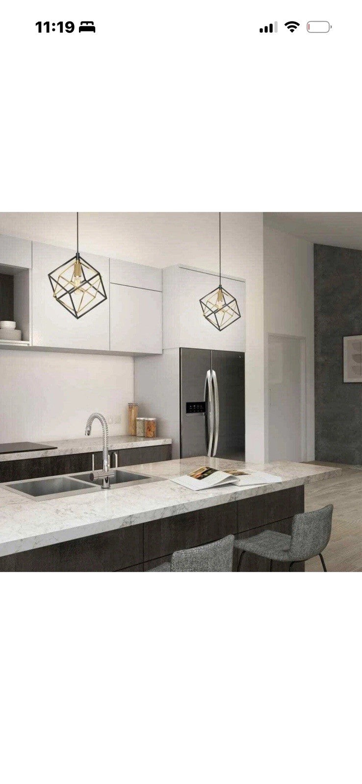 Artika Imperium 25-Watt 1 Light Black & Gold Modern Mini Pendant Light Set Of 3