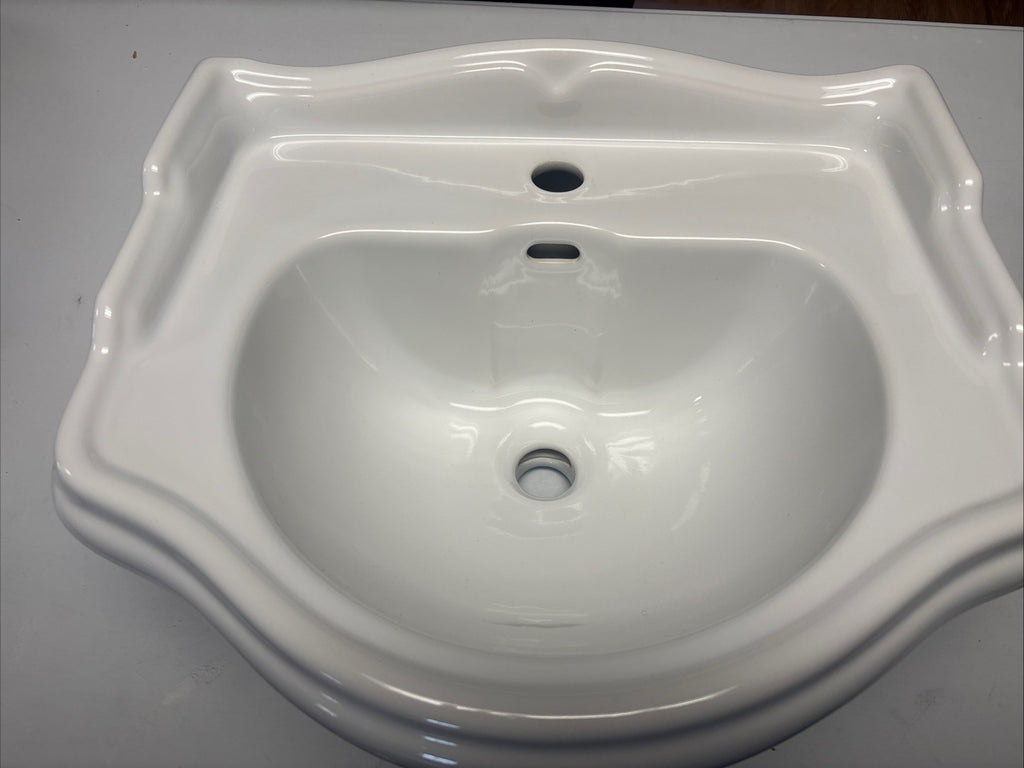 WS Bath Retro 1045.01 Gloss White One Faucet Hole Gloss White 22inch