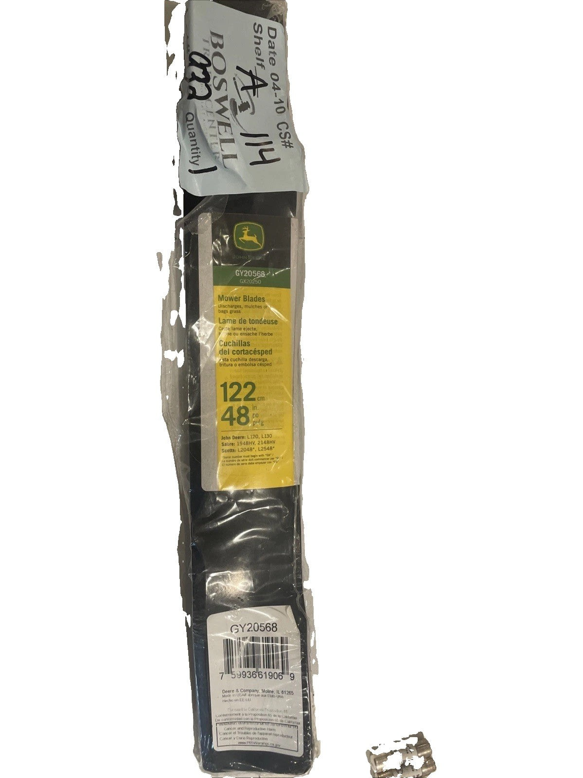 3 Deck Blade For John Deere L120 L130 L2048 L2548 Sabre 1948 GX20250 Gy20568